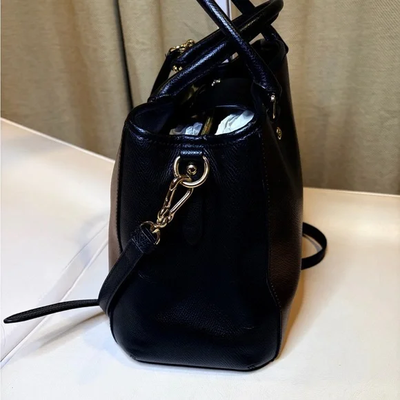 Coach Black and Bronze Satchel - Picture 7 of 15